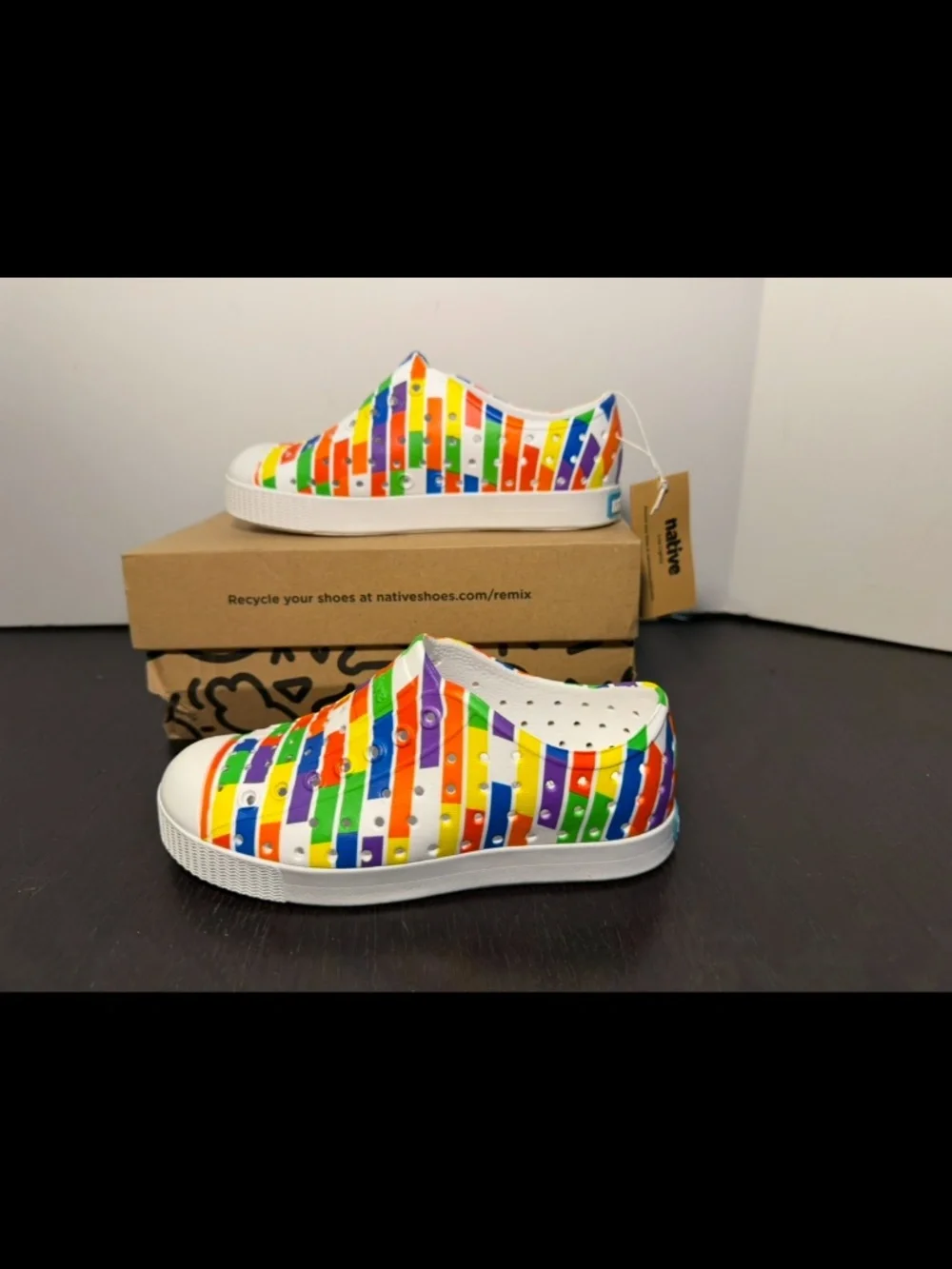 Native Jefferson Print Shoes Multicolor Brick/White Little Kids/Toddler C12